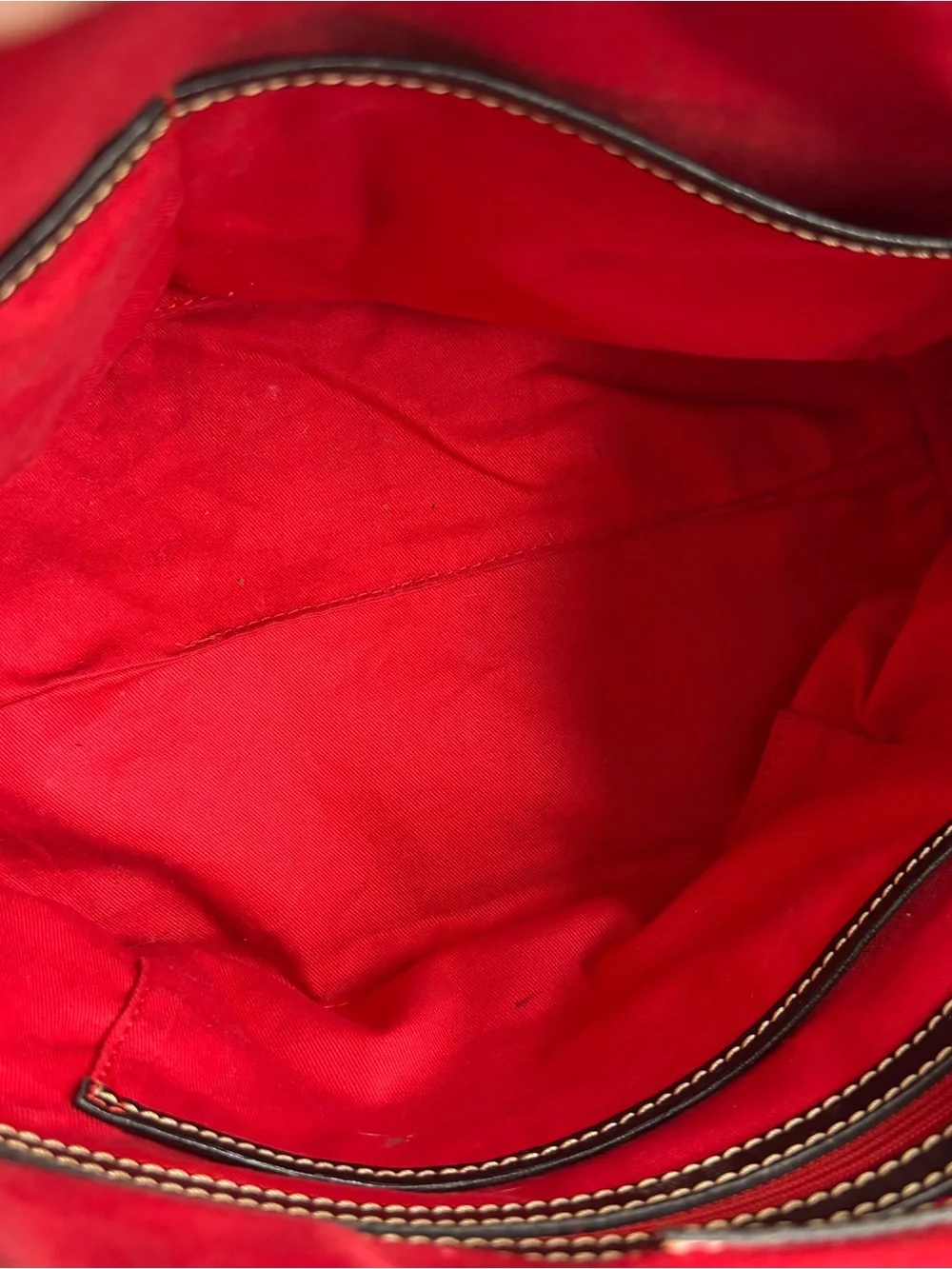 Red Buffalo Plaid Satchel with Black Leather Trim